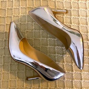 Marc Fisher Metallic Silver Pumps